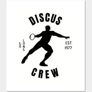 Mens Athletics Discus Crew  Athlete Gift Posters and Art